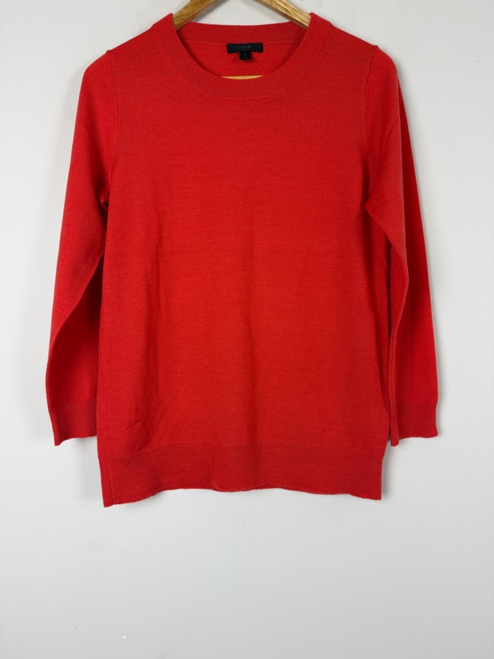 J. Crew Tippi Bright Red Crewneck Sweater Size Small